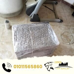 تغليف أثاث متعدد الطبقات قبل الرفع بالونش في زهراء المعادي